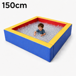 Piscina de Bolinhas 150x150cm - Três Cores (Com Bolinhas)